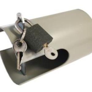 Galvanised Tap Lock with Plate and Padlock