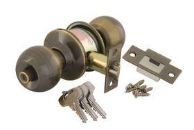 Yale - Round Cylindrical Knob Set - Antique Brass