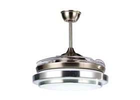 Remote Control Modern Double Aluminum Auto Folding Invisible Ceiling Fan