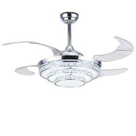 Remote Control Ultra Quiet Auto Folding Invisible Ceiling Fan 3 Tier Style