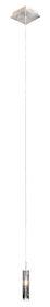 Bright Star Lighting Polished Chrome Pendant with Rectangular Crystal