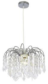 Bright Star Lighting Polished Chrome with Clear Acrylic Crystals
