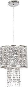 Bright Star Lighting Polished Chrome Pendant with Silver Beads