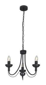3 Light Simple Black Chandelier