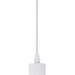Bright Star Lighting Single Round Aluminium Pendant with Chrome Ring
