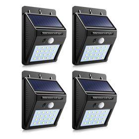 LMA- Set of 4 PIP Motion + CDS Night Sensor Solar LED Wall Light