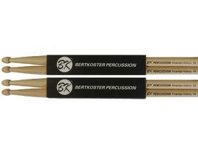 BK 7A American Hickory Wood Tip Drum Sticks - 2 Pairs
