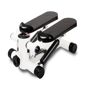 Mini Stepper Trainer Fitness with Power Ropes - Silvery White