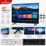 45 Inch Smart TV, Android 12 Wi-Fi FHD, HDMI USB Wall Mount