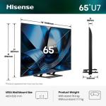 Hisense 65" U7S 144Hz 4K MiniLED Smart TV with Built-in Subwoofer