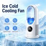 Portable Air Conditioner Fan, Quiet Cooling Fan with Humidifier & Timer