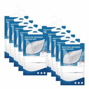 12Pack Hanging Wardrobe Dehumidifier Bag Moisture Absorber Bags (230g)