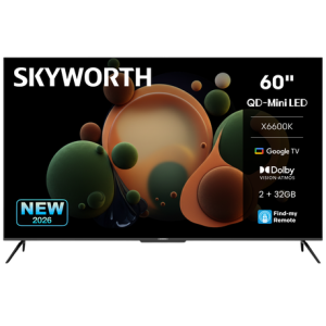 Skyworth 60" X6600K 120Hz 4K QD MiniLED Google Smart TV with Dolby Vision