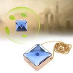 Portable Crystal Necklace Air Purifier with USB Charging US Plug (Blue)