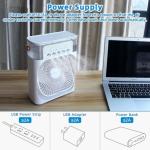 Portable Air Fan, Evaporative Air Cooler with 7 Colors LED Light Pack of 2