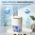 Compact Dehumidifier with 2.5L Water Tank