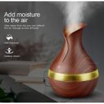 Casey Ultrasonic Aroma Portable Humidifier Dark Wood Grain