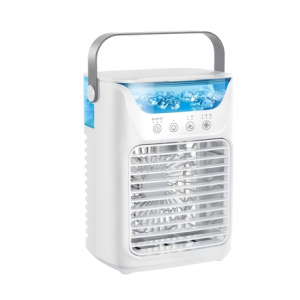 Generic Portable USB Air Cooler Fan with Humidifier & LED Light, 3 Speeds