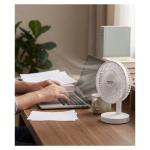 Eurolux - Rechargeable LED Desk Fan 3 Speed & Emergency Light - White