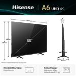 Hisense 55" A6Q 4K UHD Smart TV with AI Upscaler & Voice Control