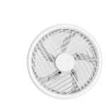 Mini Portable USB Desk Fan with Brushless Motor & Ambient Light - White