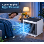 Portable Evaporative Air Cooler - 3 Speed Cooling Fan With Humidifier