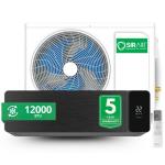 12000btu Alpha Inverter Condensor w/UVC Wifi Black Air Con Incl Piping Kit