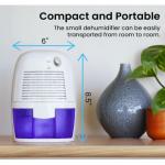 Mini Dehumidifier for Home Capacity, Energy Efficient, No Noise, Compact