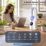 Portable Air Conditioner Fan, Quiet Cooling Fan with Humidifier & Timer