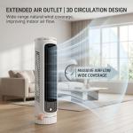 Portable Bladeless Tower Fan with 3D Air Circulation