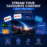 32" HD Smart Android TV with WiFi, Streaming Apps & USB Media Playback