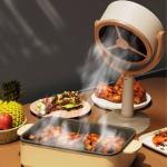 TLXT Rechargeable Mini Range Hood 2-Speed Portable Kitchen Exhaust Fan