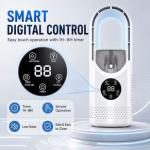 Portable Air Conditioner Fan, Quiet Cooling Fan with Humidifier & Timer