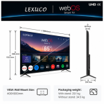 LEXUCO 85" UHD 4K Smart WebOS TV - Frameless Design