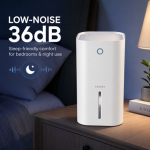 AUREY Mini Dehumidifier 850ml, Quiet Portable Moisture Absorber