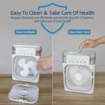Portable Air Fan, Evaporative Air Cooler with 7 Colors LED Light Pack of 2