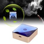 Portable Crystal Necklace Air Purifier with USB Charging US Plug (Blue)