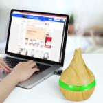 Mini Ultrasonic Atomized Fragrance Humidifying Aroma Diffuser - Light Wood