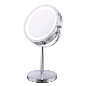LED Double Sided 1x & 3x Magnification Standing Cosmetic Mirror