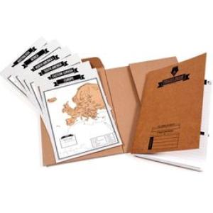 Travel Log Tourist Scratch Maps with Notebook