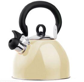 Stainless Steel Whistling Kettle 2.5 Ltr Cream