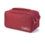 Travel Bra Underwear Organizer Case Waterproof Toiletry Bag Red