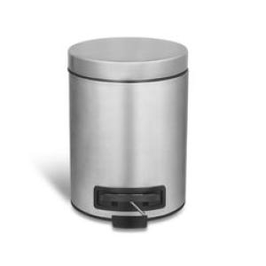 NineStars Step-On Stainless Steel Trash Can - 5L