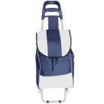 Shopping Lightweight Aluminium Trolley - Navy Blue and White
