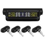 4 Wheel Solar Powered Tyre Pressure Monitoring System Internal Sensors TPMS
