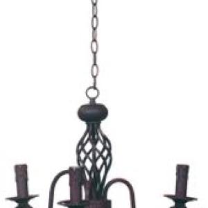 Wrought Iron Chandelier 3 Lights - Bright Star Lighting