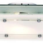 Mirror and Frosted Glass Ceiling Fitting with Polished Chrome Clips