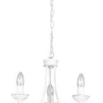 3 Light Simple Fossil White Chandelier