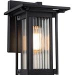 Black Down Facing Lantern with Opaque Glass