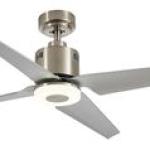 Satin Nickel Ceiling Fan with 4 Blades and CCT - FCF059 Satin